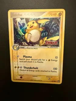 Pokemon TCG Raichu Card 12/108 EX Power Keepers Reverse Holo Stamped Holo Rare - Image 1