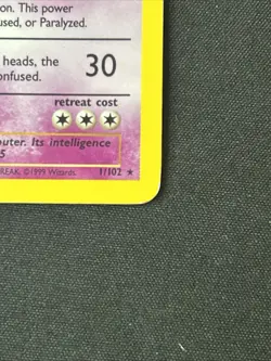 Pokemon TCG Alakazam Holo Rare Unlimited Card Base Set 1/102 Pre Owned - Image 2