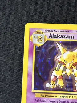 Pokemon TCG Alakazam Holo Rare Unlimited Card Base Set 1/102 Pre Owned - Image 4