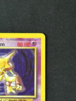 Pokemon TCG Alakazam Holo Rare Unlimited Card Base Set 1/102 Pre Owned - Image 5