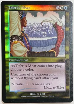 Magic the Gathering TEFERI'S MOAT #279/350 Invasion Gold Foil Rare NM 2000 - Image 1