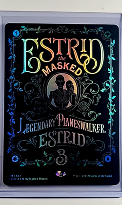 2024 MTG Magic the Gathering SLD Secret Lair Poster Foil #1327 Estrid the Masked - Image 1