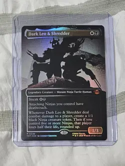 Dark Leo & Shredder Borderless Foil Teenage Mutant Ninja Turtles Mythic 0220 MTG - Image 1