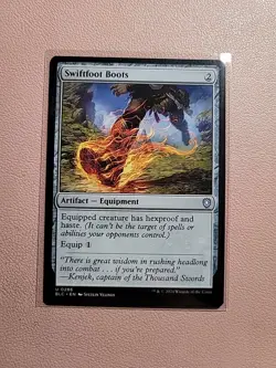 MTG Swiftfoot Boots Commander: Bloomburrow Regular Artifact - Image 1