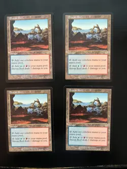 4 x Shivan Reef - Apocalypse - MTG - see picts for condition - Image 1