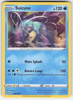 Suicune 037/189 Holo Rare Darkness Ablaze Pokemon Holo NM - Image 1