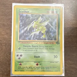 Pokemon Scyther Jungle 26/64 Rare Basic 1999 Unlimited Regular Finish TCG Card - Image 1
