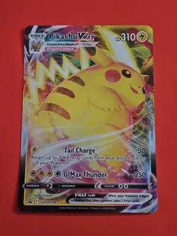 JUMBO Pokemon Card Pikachu FULL ART VMAX SWSH286 Oversized Promo - Image 1