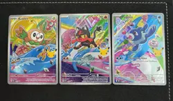 Pokemon First Partners illustration Collection Rowlet Litten Popplio Promo 30th - Image 1