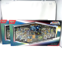Pokemon Prismatic Evolutions Lucario ex Tyranitar ex Premium Collection LOT OF 2 - Image 1