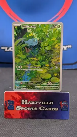 Pokemon Bulbasaur Full Art Holo Illustration Rare 166/165 Scarlet & Violet 151 - Image 1