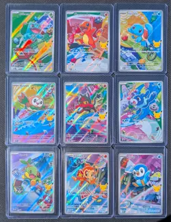 Pokemon First Partner Illustration 30th Collection Complete Promo Set 9 Cards - Image 1