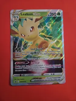 2022 Pokemon Leafeon HOLO VSTAR Sword & Shield Jumbo Black Star Promo #SWSH195 - Image 1