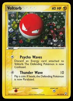 Voltorb 80/109 Common Reverse Holo Stamped Team Rocket Returns Pokemon Card - Image 1