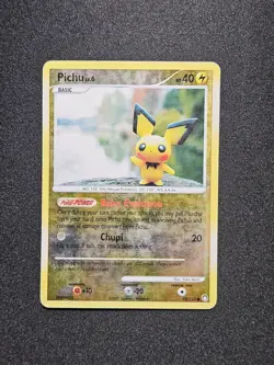 Pokemon TCG Pichu LV 6 93/123 Mysterious Treasures Diamond & Pearl Reverse Holo - Image 1