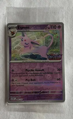 Pokemon BEST BUY Exclusive ESPEON TCG 086/197 Obsidian Flames Sealed - Image 1