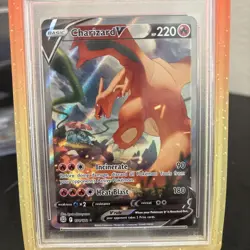 2022 POKEMON SWORD & SHIELD BRILLIANT STARS #154 FULL ART/CHARIZARD V PSA 10 M - Image 3