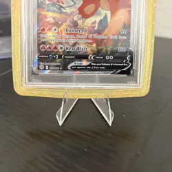 2022 POKEMON SWORD & SHIELD BRILLIANT STARS #154 FULL ART/CHARIZARD V PSA 10 M - Image 4