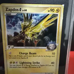 2009 Pokemon Platinum Arceus Zapdos G #12 Holo SGC 8 NM-MT ⚡ Galactic's Bird! - Image 5