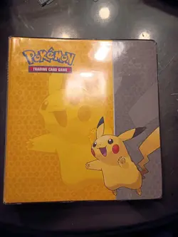 250+ Pokemon Trading Cards Pikachu Binder Album Yellow Gray for Pokemon TCG - Image 1