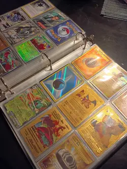 250+ Pokemon Trading Cards Pikachu Binder Album Yellow Gray for Pokemon TCG - Image 3