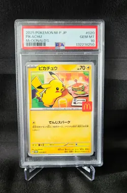 PSA 10 Burger Pikachu 020/M-P McDonald's Promo 2025 Pokemon Japanese [US Seller] - Image 1
