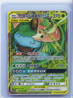 2023 Pokemon TCG S-Chinese csM2.5C 001/061 RR Venusaur & Snivy GX NM - Image 1