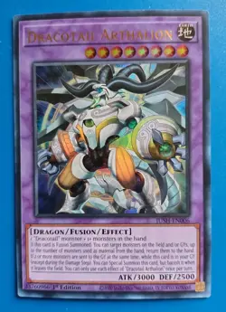 Near Mint Yugioh Dracotail Arthalion JUSH-EN006 1st Edition Ultra Rare - Image 1