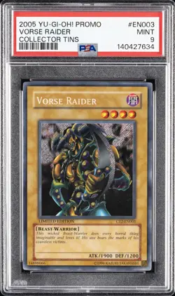 2005 YU-GI-OH! PROMO COLLECTOR TINS #EN003 VORSE RAIDER PSA 9 - Image 1