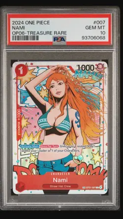PSA 10 Nami OP06-007 Treasure Rare – One Piece Wings of the Captain – GEM MINT - Image 1