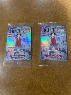 2x055.. Monkey.D.Luffy (College Basketball US Voyage) P-055 One Piece Promotion - Image 1