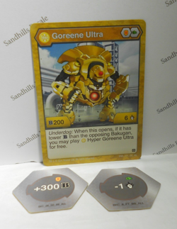Bakugan Goreene Ultra Tan Aurelus Battle Planet B200 - card - cores - Image 2