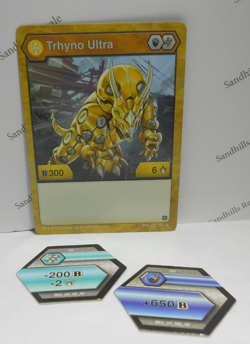 Bakugan Trhyno Ultra Tan Aurelus Battle Planet B300 - card - cores - Image 2