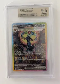 Pokemon Umbreon EX Prismatic Evolutions Holo Card 161/131 BGS MINT 9.5 - Image 1