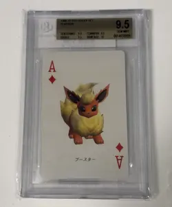 1998 Pokemon Stadium Red Version Playing Cards Ace of Diamonds Flareon BGS 9.5 - Image 1