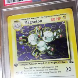 Magneton 11/62 FOSSIL Graded Pokemon Card - PSA 9 Mint, 1st Edition - Image 2