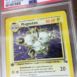 Magneton 11/62 FOSSIL Graded Pokemon Card - PSA 9 Mint, 1st Edition - Image 3