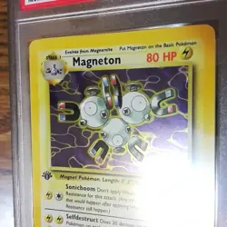 Magneton 11/62 FOSSIL Graded Pokemon Card - PSA 9 Mint, 1st Edition - Image 4