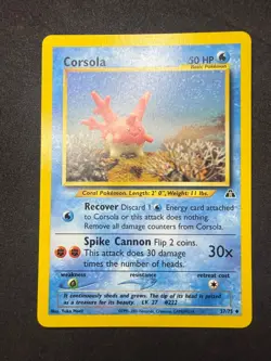 Corsola 37/75 | Neo Discovery | Uncommon | Pokemon Card | LP 2 - Image 1