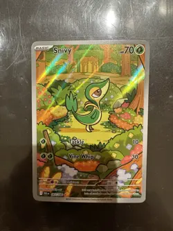 Pokemon TCG Snivy IR Black Bolt English Holo Card 087/086 - Image 1