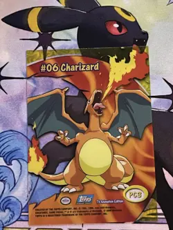Topps Pokemon TV Animation Charizard #06 Clear Card - Image 2
