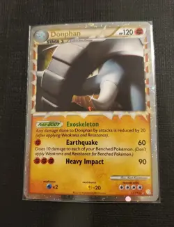 Donphan Prime 107/123 Ultra Rare Heart Gold & Soul Silver Pokemon Card - Image 1