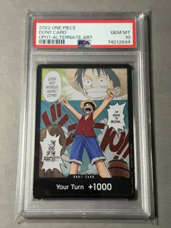 2022 One Piece DON!! Card Alternate Art Romance Dawn Foil PSA 10 FR: Blue Bottom - Image 1