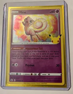 Pokemon MEW Holo TCG Card Celebrations 011/025 Excellent Shape! - Image 3