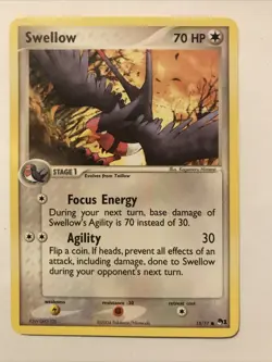 Swellow 15/17 Pop Series 1 Regular Pokemon TCG Promo Card - Image 1