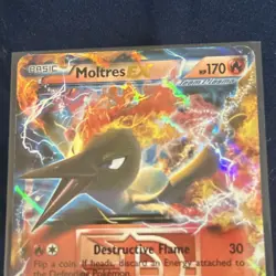Pokemon Moltres EX Team Plasma Holo Card Plasma Storm 14/135 170 HP English - Image 2