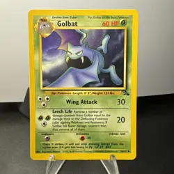 Golbat Non-Holo WOTC Pokemon Card 34/62 Fossil Set Vintage LP+ Vtg Nintendo TCG - Image 1