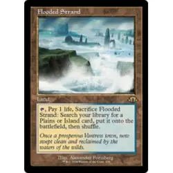 FLOODED STRAND (RETRO FRAME) Modern Horizons 3 Magic MTG MINT CARD - Image 1