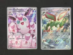Pokemon NM Illustration Rare 2 Card Lot! Wigglytuff 105/094 + Flygon 101/094 ! - Image 1