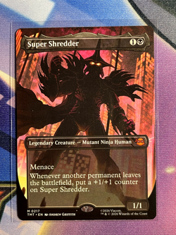 Super Shredder Borderless TMNT MTG Teenage Mutant Ninja Turtles Magic Cards - Image 1